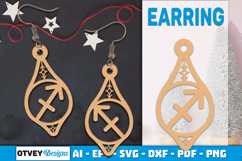 Zodiac Earring Lasercut | Earring Design Lasercut Product Image 1