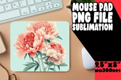 Playful Mouse Pad Sublimation PNG, Flower Pattern Product Image 1