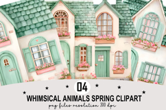 Whimsical Animals Spring Clipart Watercolor png Product Image 1