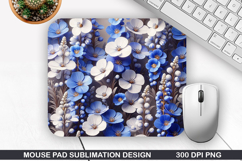 3D Flowers Mouse Pad Sublimation, Flowers Mouse Pad PNG Product Image 1
