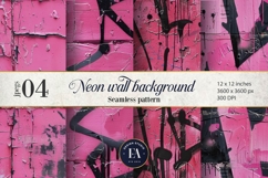 Cracked Pink Paint Wall | Grunge Texture Background Product Image 1