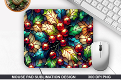 Flowers Mouse Pad Sublimation,Christmas Mouse Pad PNG Design Product Image 1