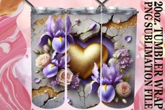 COZY VIBES 20oz TUMBLER WRAP, 3D Heart Product Image 1