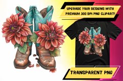Blooming Buckaroo: Watercolor Floral Sublimation Product Image 1