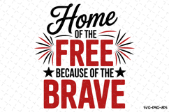 Home of the free Svg | 4th of July Svg | Svg Cut File Product Image 1