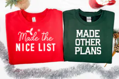 Matching Christmas Quote SVG | Nice List - Other Plans Product Image 3