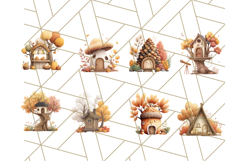 Autumn Treehouse &amp; Woodland Cabin PNG Clipart Product Image 4