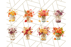 Fall Mason Jar Flowers PNG Clipart Product Image 4