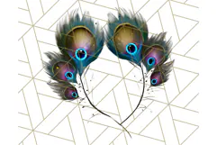 Peacock Christmas Clipart in Jewel Tones, Christmas Png Product Image 4