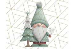 Cozy Winter Gnome Clipart PNG, Christmas Gnome Clip Art Product Image 4