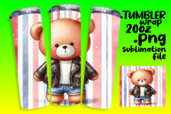 Custom 20oz Tumbler Gift Design , Teddy Bear Product Image 1