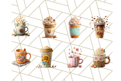 Fall Coffee Cup Clipart PNG, Autumn Mugs, Cozy Drinks Png Product Image 4