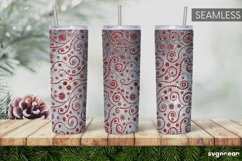 Glitter Icy Tumbler Wrap | Christmas Sublimation | PNG Product Image 1