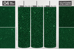 Green Glitter Tumbler Wrap| Tumbler Sublimation Product Image 1
