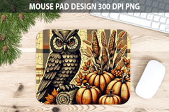 Owl Mouse pad Sublimation - Thanksgiving PNG Design Product Image 1