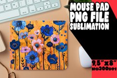 Bright Flower Patterns Mouse Pad PNG Product Image 1