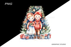Winter Png, Christmas Kids Clipart, Folk Christmas Png Product Image 1