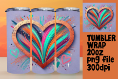 High-Quality 20oz Tumbler Design , Heart Product Image 1