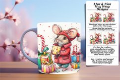 Holiday Watercolor Mug Wrap - Sublimation Art Product Image 1