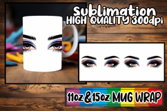 Luminous thoughts 11oz 15oz sublimation wrap, Woman Eyes Product Image 1