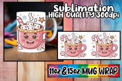 Happy dreams 11oz 15oz sublimation wrap, Cute Christmas Product Image 1