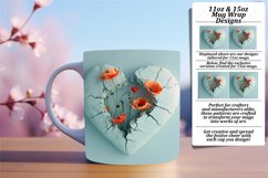 Springtime Euphoria: Sublimation Mug with 3D Heart Product Image 1
