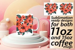 Heart of Spring Flowers Sublimation Mug Wrap Product Image 1