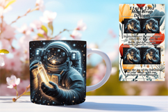 Radiant 15oz Mug Wrap Png Template , Astronaut Product Image 1