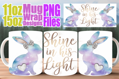 Luminous afternoons 11oz 15oz sublimation wrap, Easter Bunny Product Image 1
