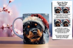 Winter Holiday Dog Mug Wrap Sublimation 11oz/15oz Product Image 1