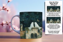 Ghostly Halloween Mug Wrap Design Art 11oz 15oz Product Image 1