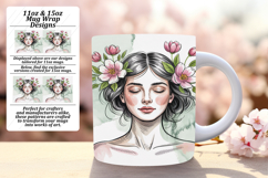 Fashionable 11oz Mug Wrap Png Artwork , Beauty Woman Product Image 1