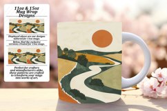 Boho Mug Wrap - Modern Minimalist 11oz 15oz Product Image 1