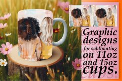 Chic Watercolor Girl Squad Mug Wrap: 11oz 15oz Product Image 1