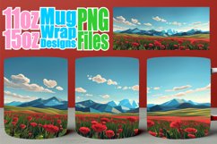 Sublimation Mug Wrap - Scenic Springtime Landscape Product Image 1
