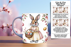 RICH 11oz Mug Wrap PNG Design , Easter Bunny Product Image 1
