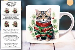 Jolly Xmas Cat Mug Wrap: 11oz/15oz Product Image 1