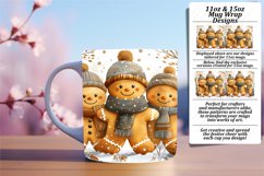 Gingerbread Mug Wrap 11oz/15oz Holiday Design Product Image 1