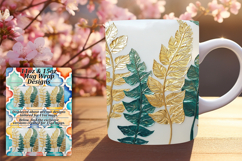 Inspiring 15oz Mug Wrap Png Template , 3D Flower Product Image 1