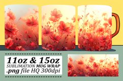 Flower Spring Mug Wrap - Pattern Design 11oz 15oz Product Image 1