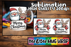 Cheerful journeys 11oz 15oz sublimation wrap, Funny Santa Product Image 1