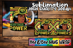 Pure joy sublimation mug wrap, Black Woman Product Image 1