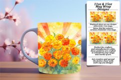 Mug Wrap Sublimation 11oz/15oz Vibrant Floral Pattern Product Image 1