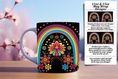 Prism Noir Radiance: Rainbow Sublimation Mug Designs Product Image 1