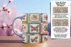 Creative 15oz Mug Wrap Png Artwork , Patchwork Product Image 1