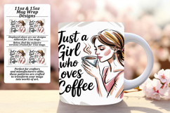 Stunning 11oz Mug Wrap Png Artwork , Just A Girl Product Image 1