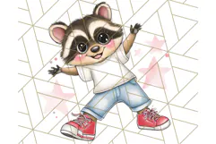 Sock Hop Animal Dance Party PNG Clipart, Cute Retro 1950s Product Image 4