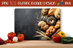 Bread Cutting Board Design, Bakery Cutting Board Sublimation Product Image 1