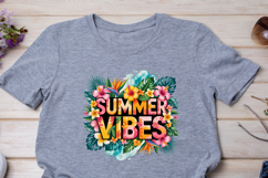 Pink Floral Summer Vibes PNG Design Product Image 4
