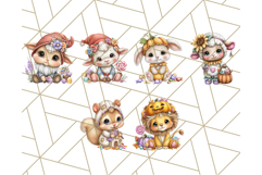 Costumed Critters Halloween Clipart PNG, Halloween Clip Art Product Image 8